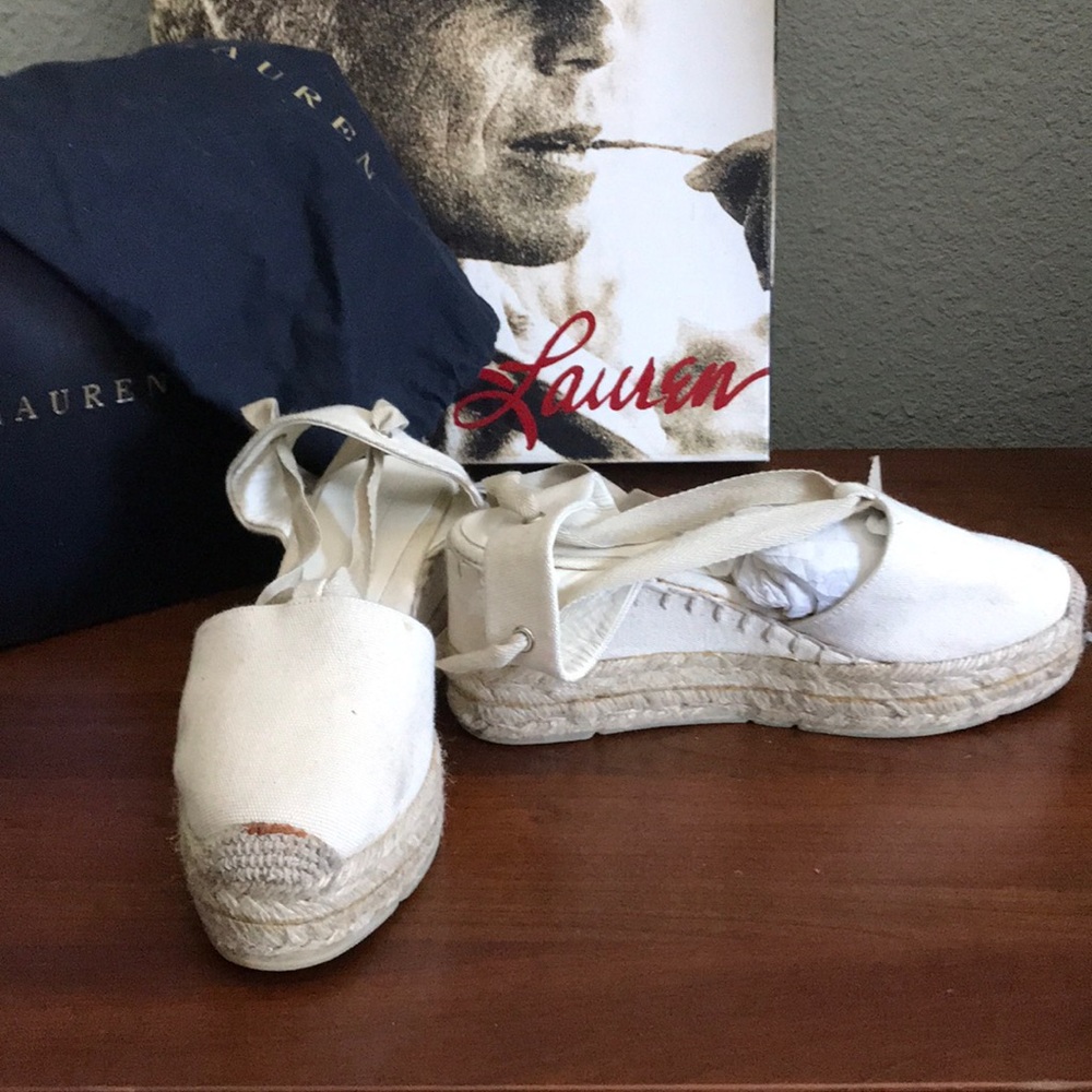 Ralph Lauren Collection cream espadrilles